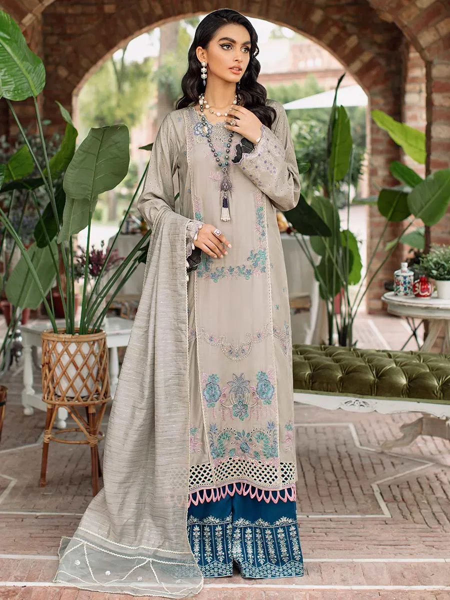 Luxury Edit Winter '22 D#3B | RajBari Fall/Winter Unstitched Luxury Collection 2022 | Unstitched Embroidered Chikankari Suits