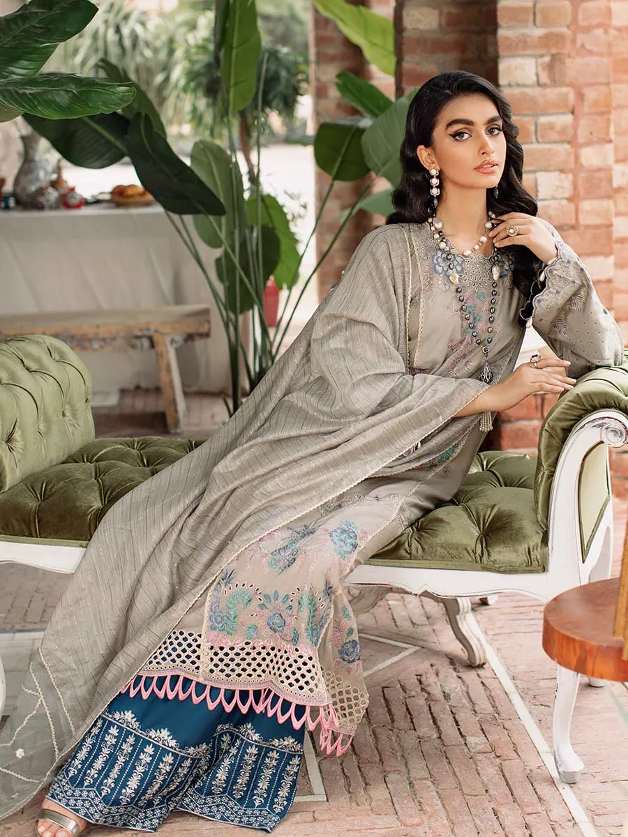 Luxury Edit Winter '22 D#3B | RajBari Fall/Winter Unstitched Luxury Collection 2022 | Unstitched Embroidered Chikankari Suits