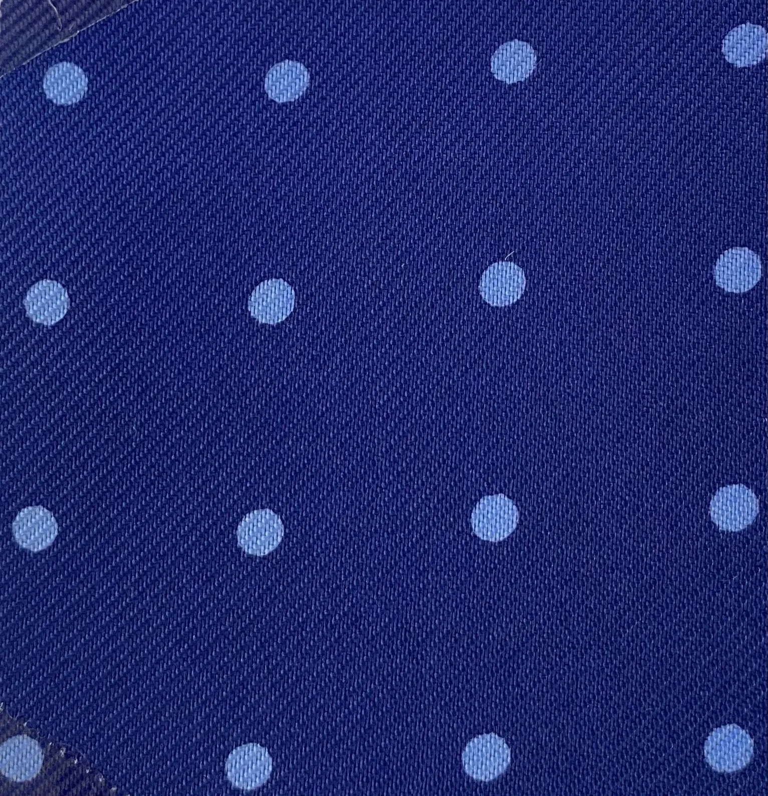 Macclesfield Printed Silk Tie Powder Blue on Blue MCDT-52