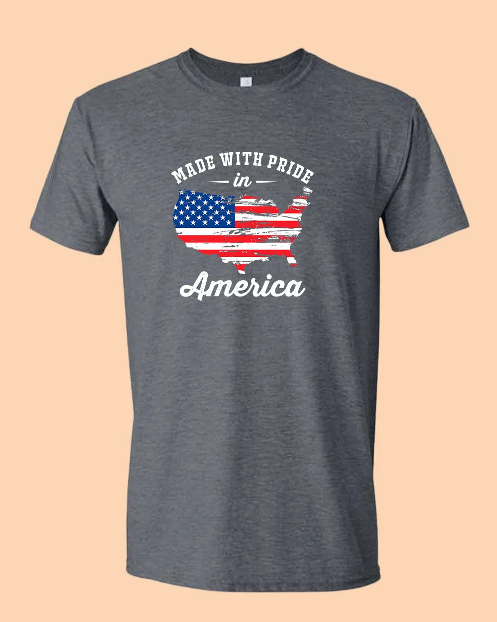 Made With Pride In America T-shirt USA Flag T-shirt