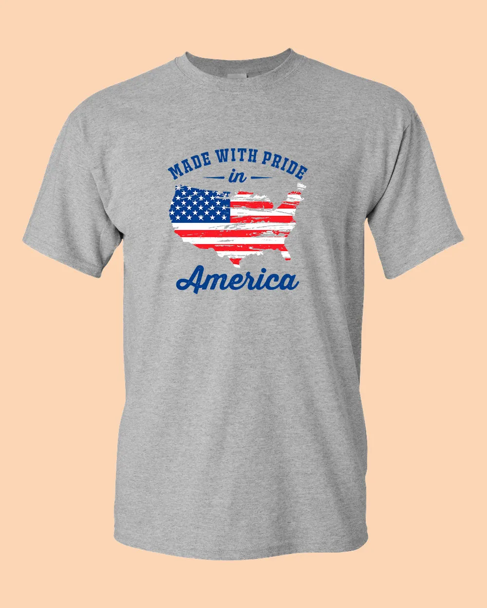 Made With Pride In America T-shirt USA Flag T-shirt