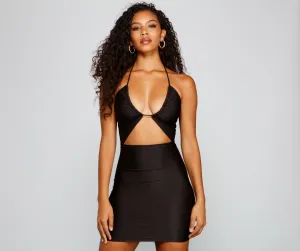Make It Chic Charming Cutout Mini Dress