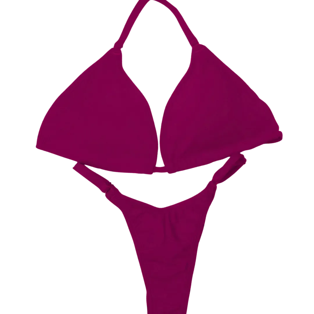 Matte Mulberry Fit Model Competition Suit