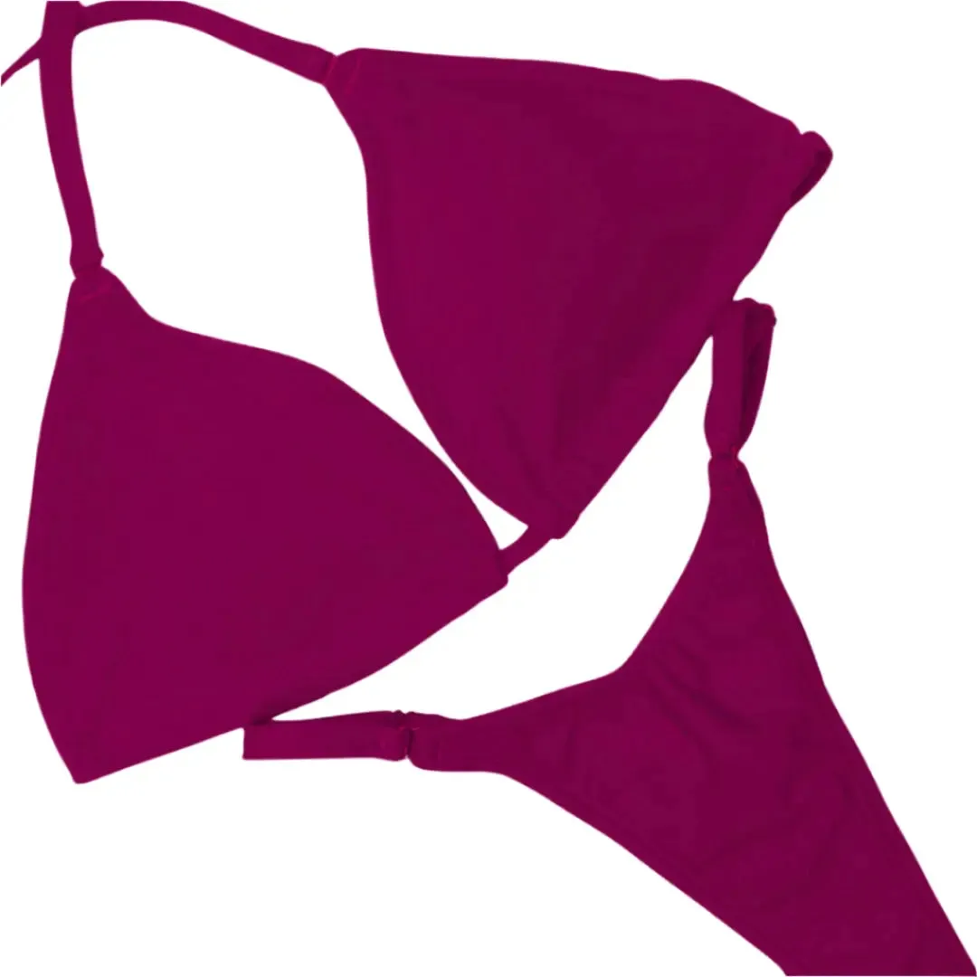 Matte Mulberry Fit Model Competition Suit