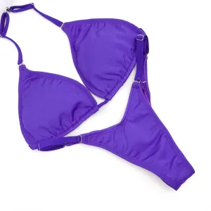 Matte Purple Fit Model Competition Suit
