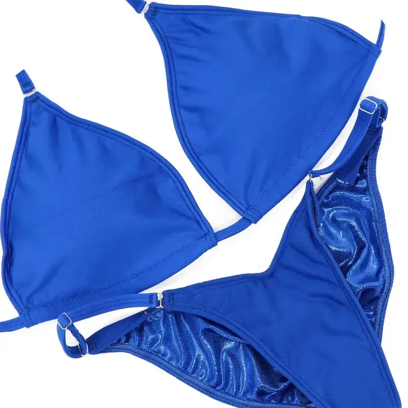 Matte Royal Blue Fit Model Competition Suit