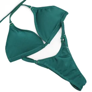 Matte Teal Fit Model Competition Suit