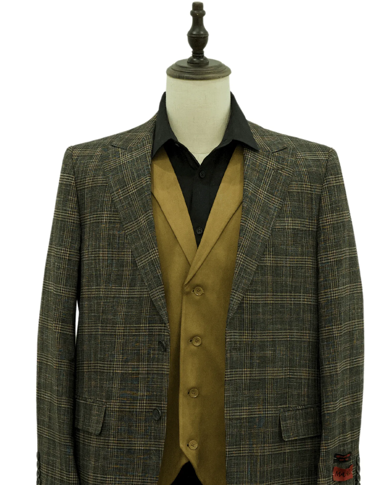 Mazari Modern Fit Vested Suit Pett Compo - Gray 2306