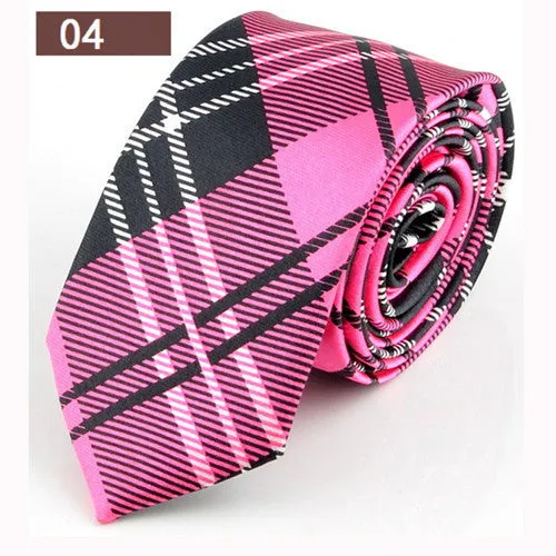 Men Tie 8 Color Striped Narrow Neckties Men's Business Gift Tie