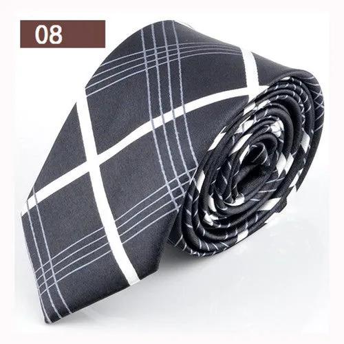 Men Tie 8 Color Striped Narrow Neckties Men's Business Gift Tie