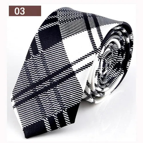 Men Tie 8 Color Striped Narrow Neckties Men's Business Gift Tie