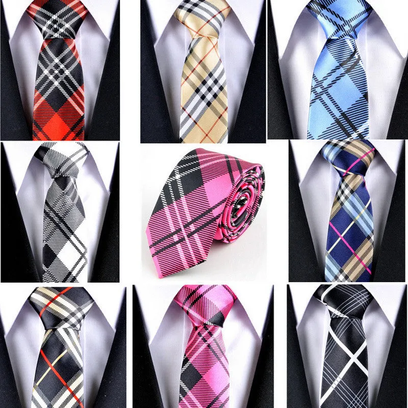 Men Tie 8 Color Striped Narrow Neckties Men's Business Gift Tie