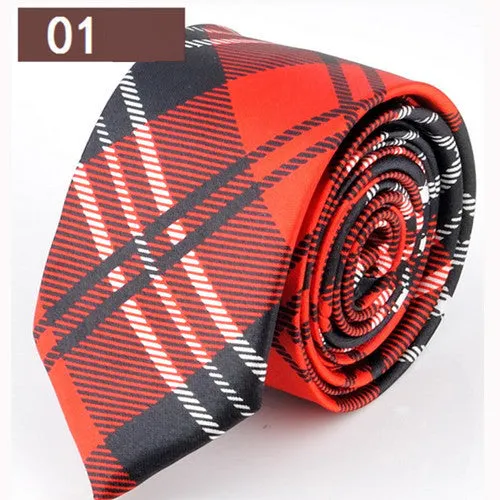 Men Tie 8 Color Striped Narrow Neckties Men's Business Gift Tie