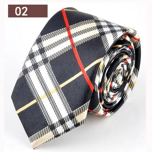 Men Tie 8 Color Striped Narrow Neckties Men's Business Gift Tie