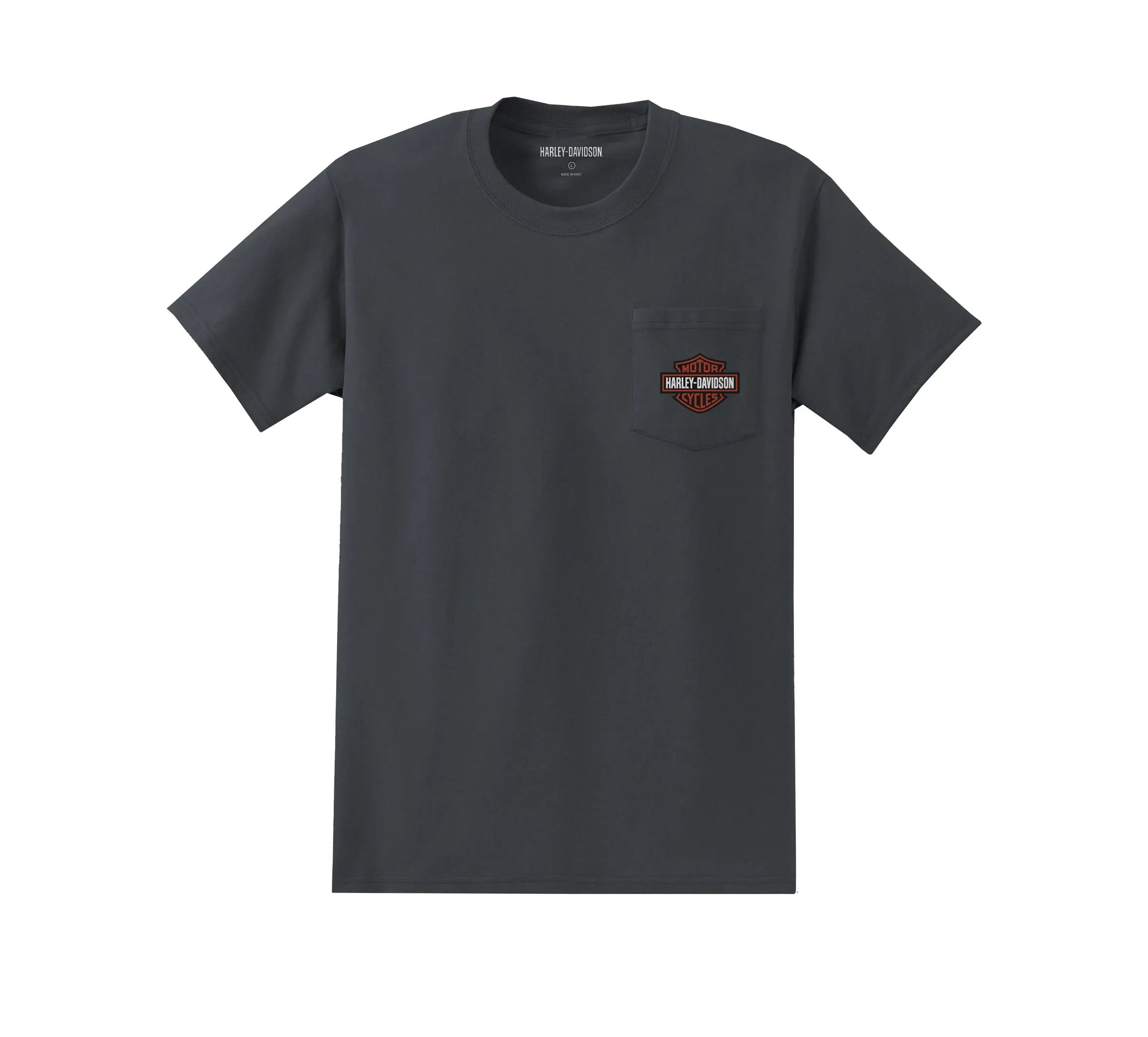 Men's Bar & Shield Pocket Tee - Blackened Pearl