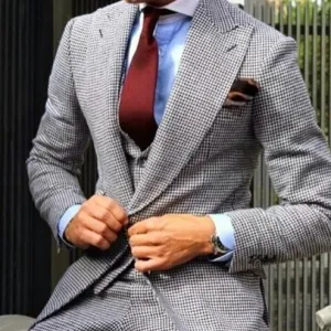 Men's Custom One Button 3 piece Suit Up To 6XL