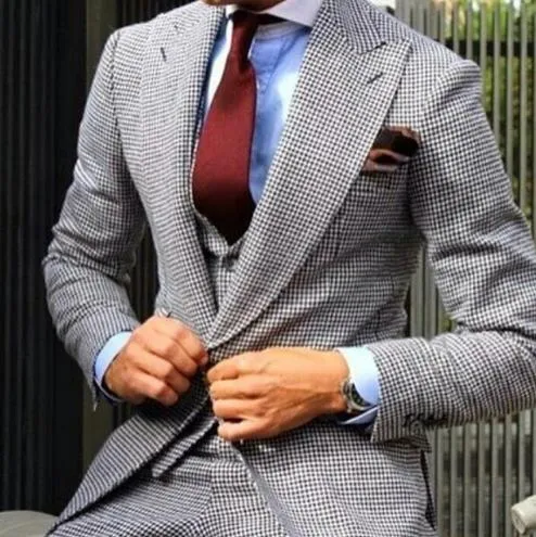 Men's Custom One Button 3 piece Suit Up To 6XL