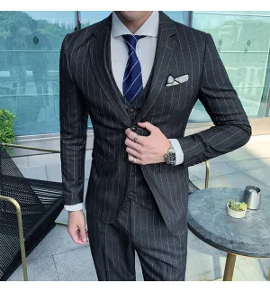 Men's Double Breasted Business Suit Up To 6XL