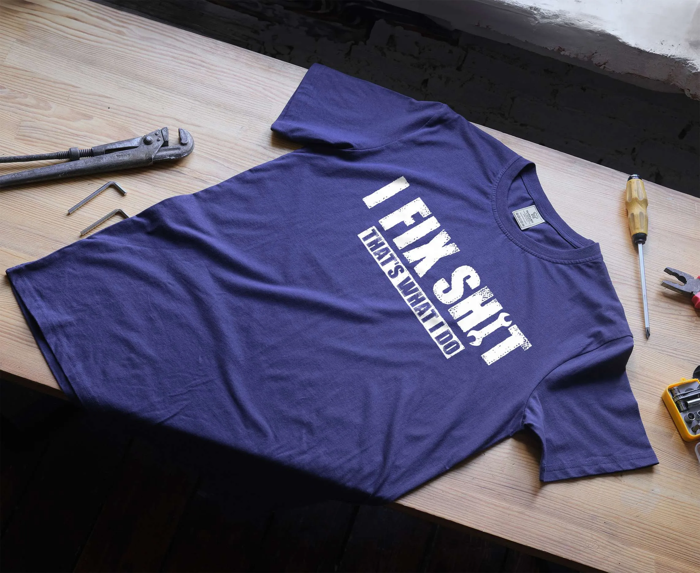 Men's Funny DIY garage T-shirt I fix things that's what I do engineer mechanic tee shirt