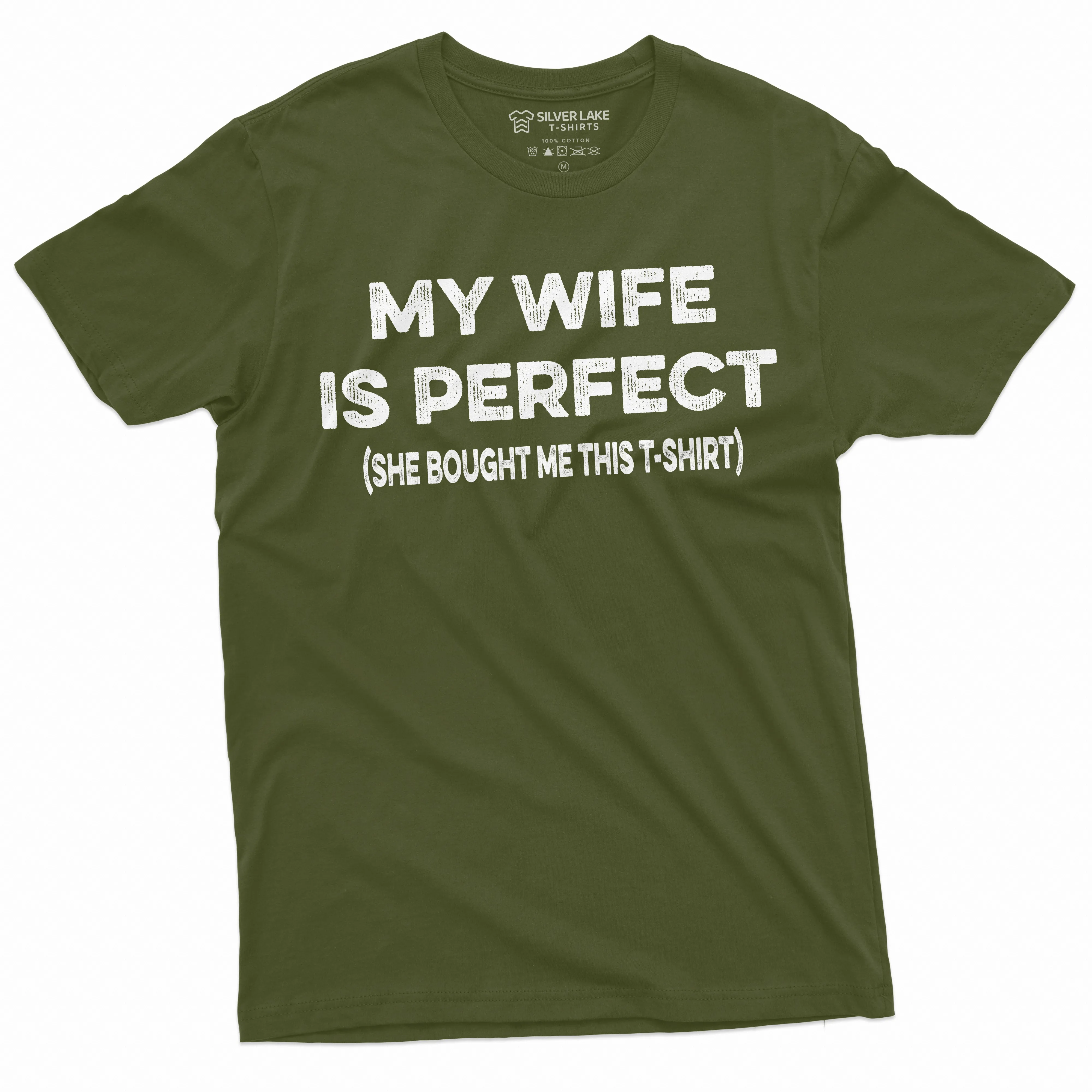 Men's Funny Tee Shirt My Wife is Perfect TeeShirt husband anniversary Shirt Humor T-shirt