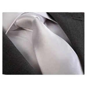 Men's jacquard White Premium Neck Tie With Gift Box