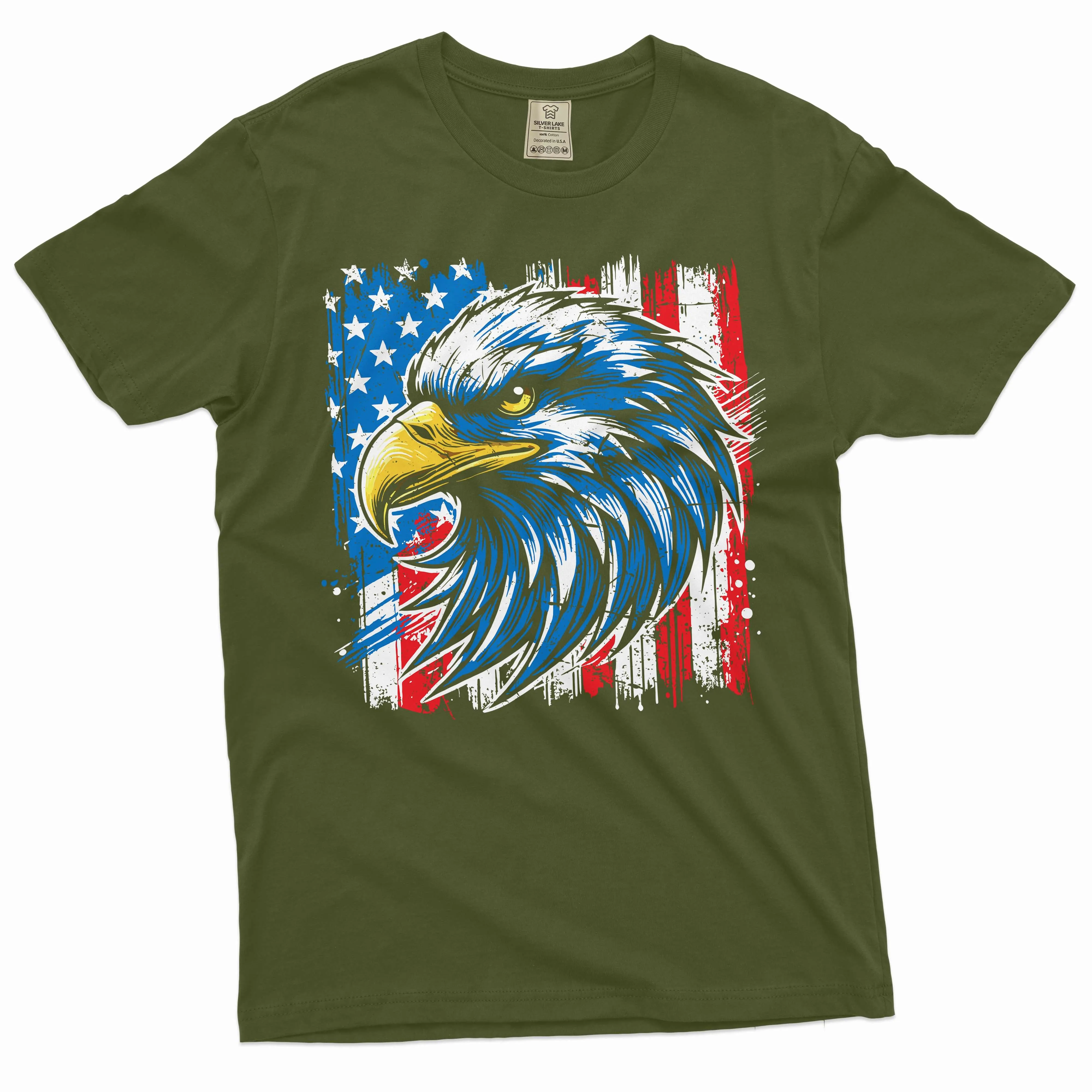 Men's patriotic USA T-shirt US flag tee shirt 4th of July American independence day tee shirt