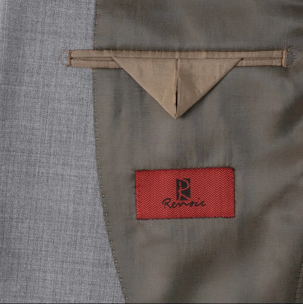 Men's Renoir Two Piece Light Gray Wool Suit Classic Fit