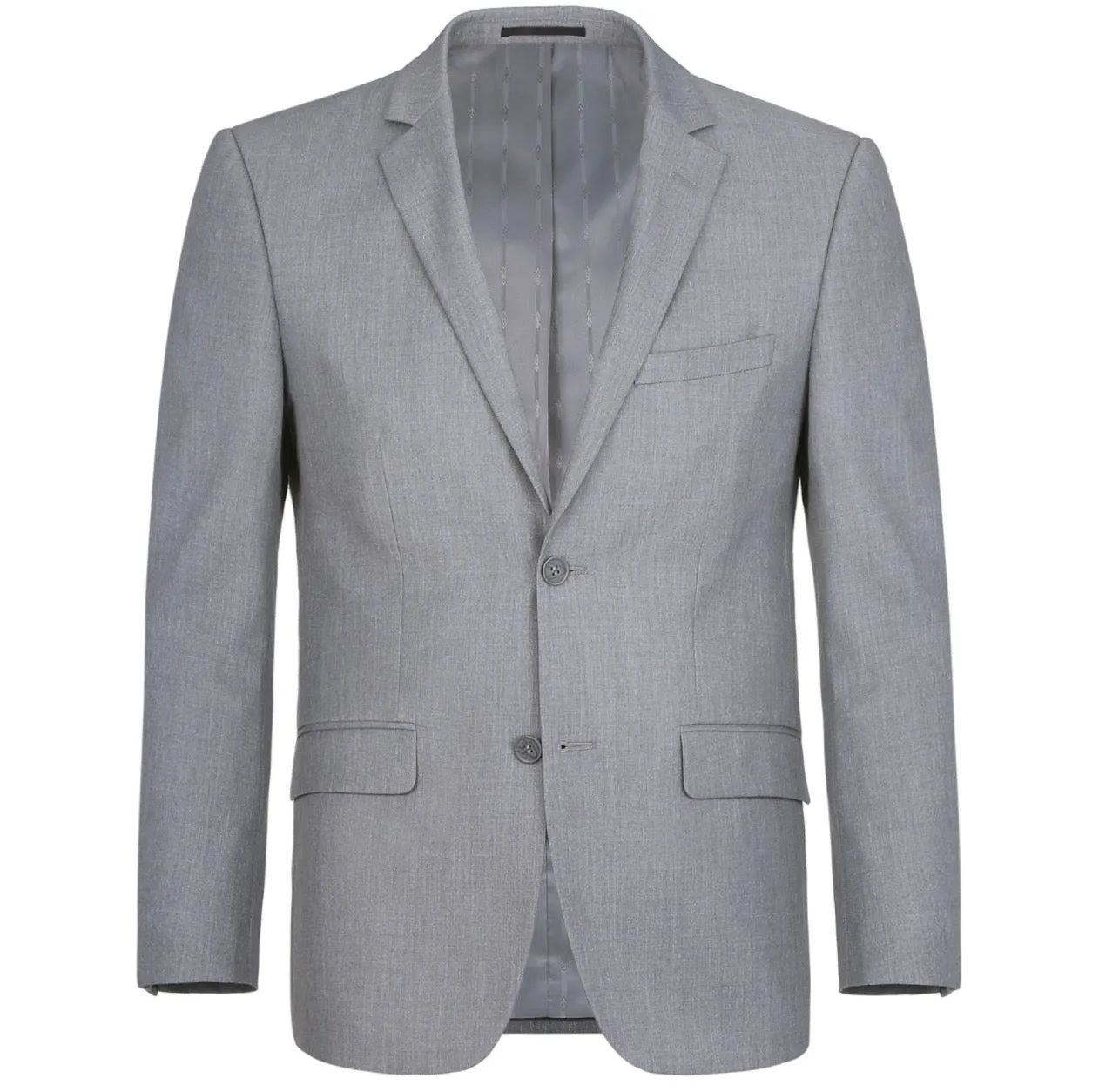 Men's Renoir Two Piece Silver Slim Fit Suit