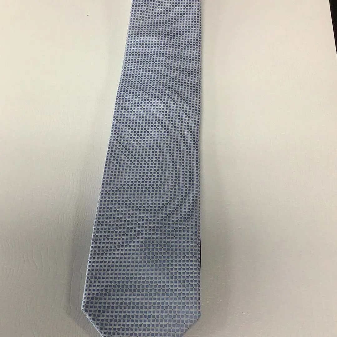 Men’s silk tie neat light blue
