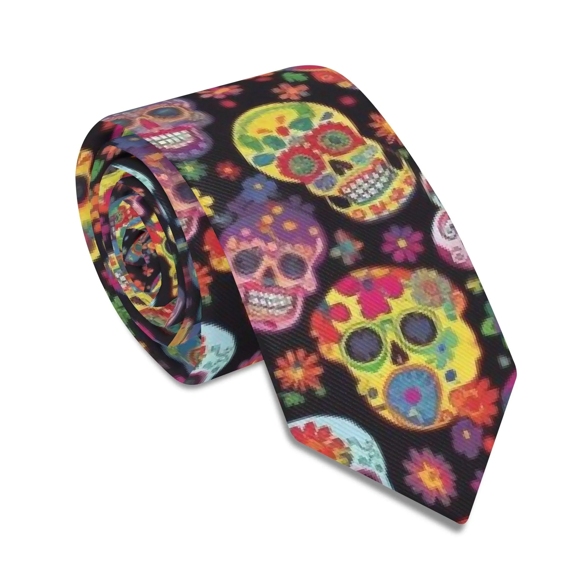 Mens Skulls Soft And Comfortable Necktie