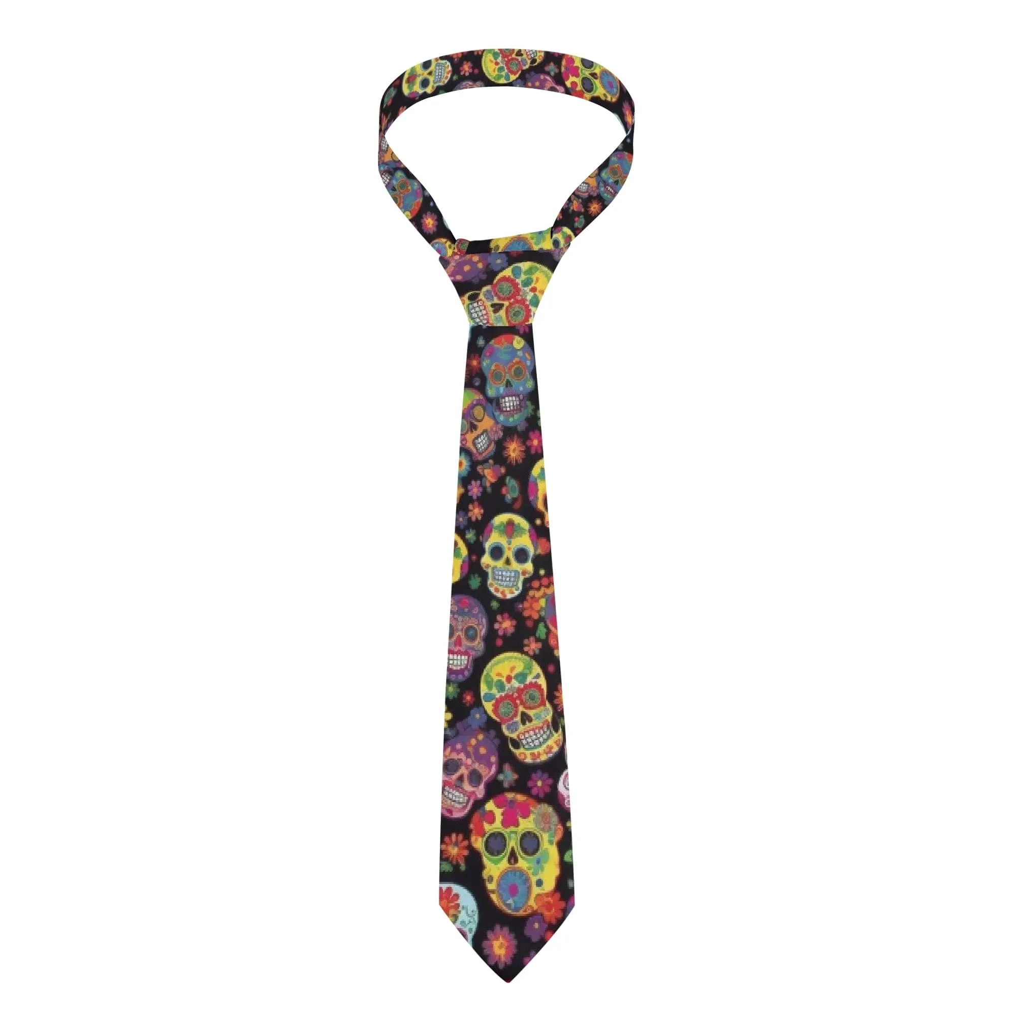 Mens Skulls Soft And Comfortable Necktie