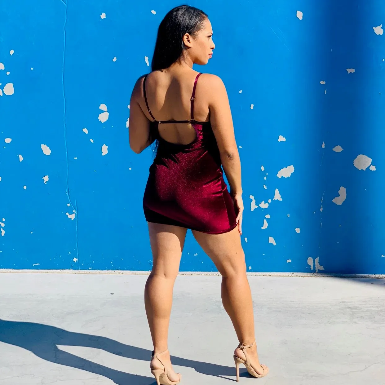 Merlot Vibes Mini Dress