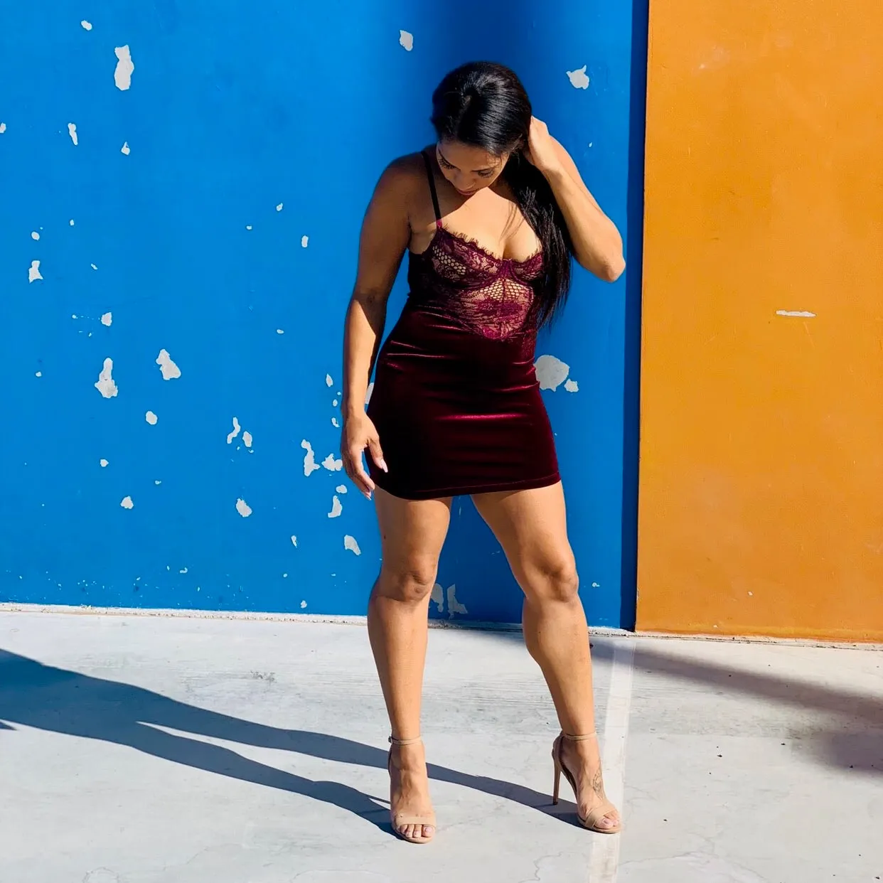 Merlot Vibes Mini Dress