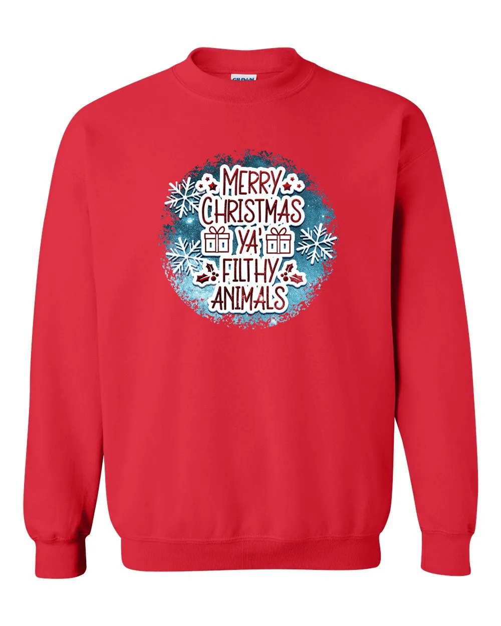 Merry Christmas ya filthy animals Sweatshirt, funny christmas shirt