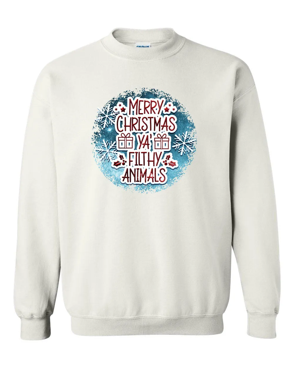 Merry Christmas ya filthy animals Sweatshirt, funny christmas shirt