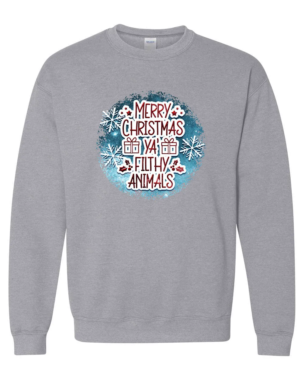 Merry Christmas ya filthy animals Sweatshirt, funny christmas shirt