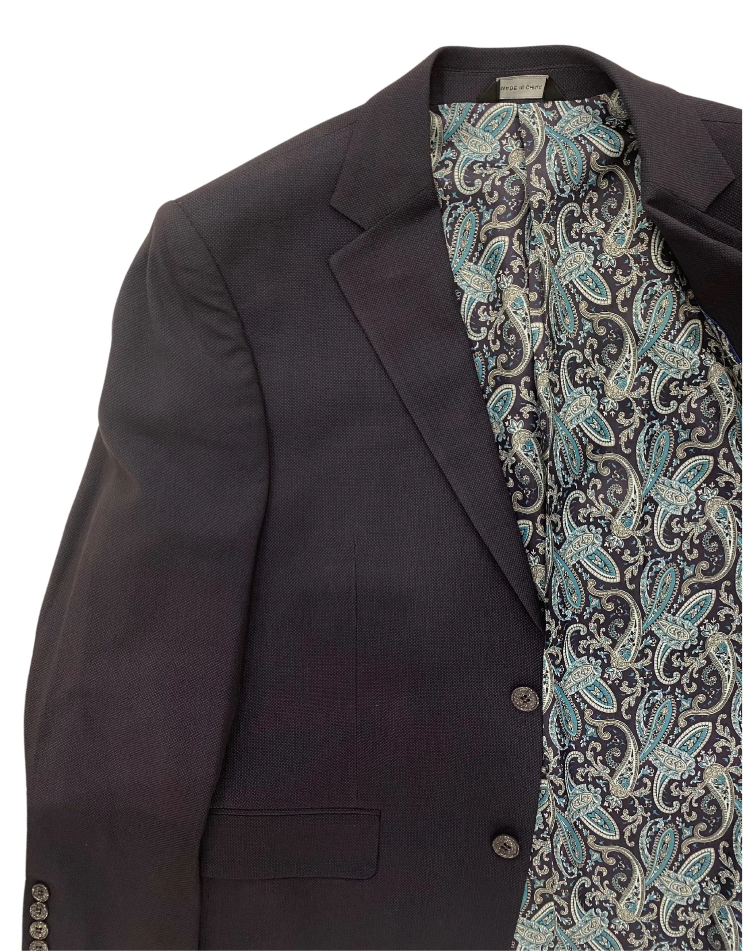 Michael Adams Textured Modern Fit Vested Suit - Egg Plant 3220