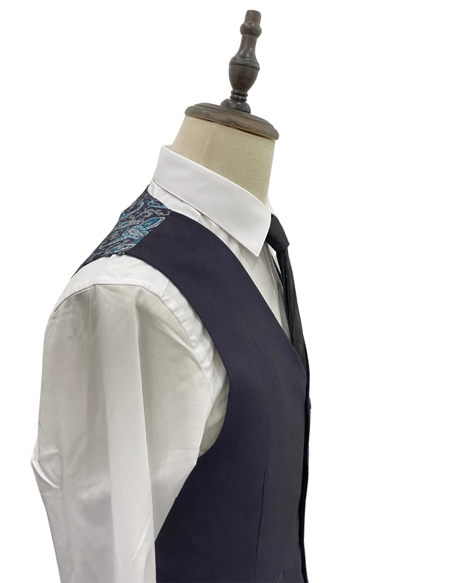 Michael Adams Textured Modern Fit Vested Suit - Egg Plant 3220