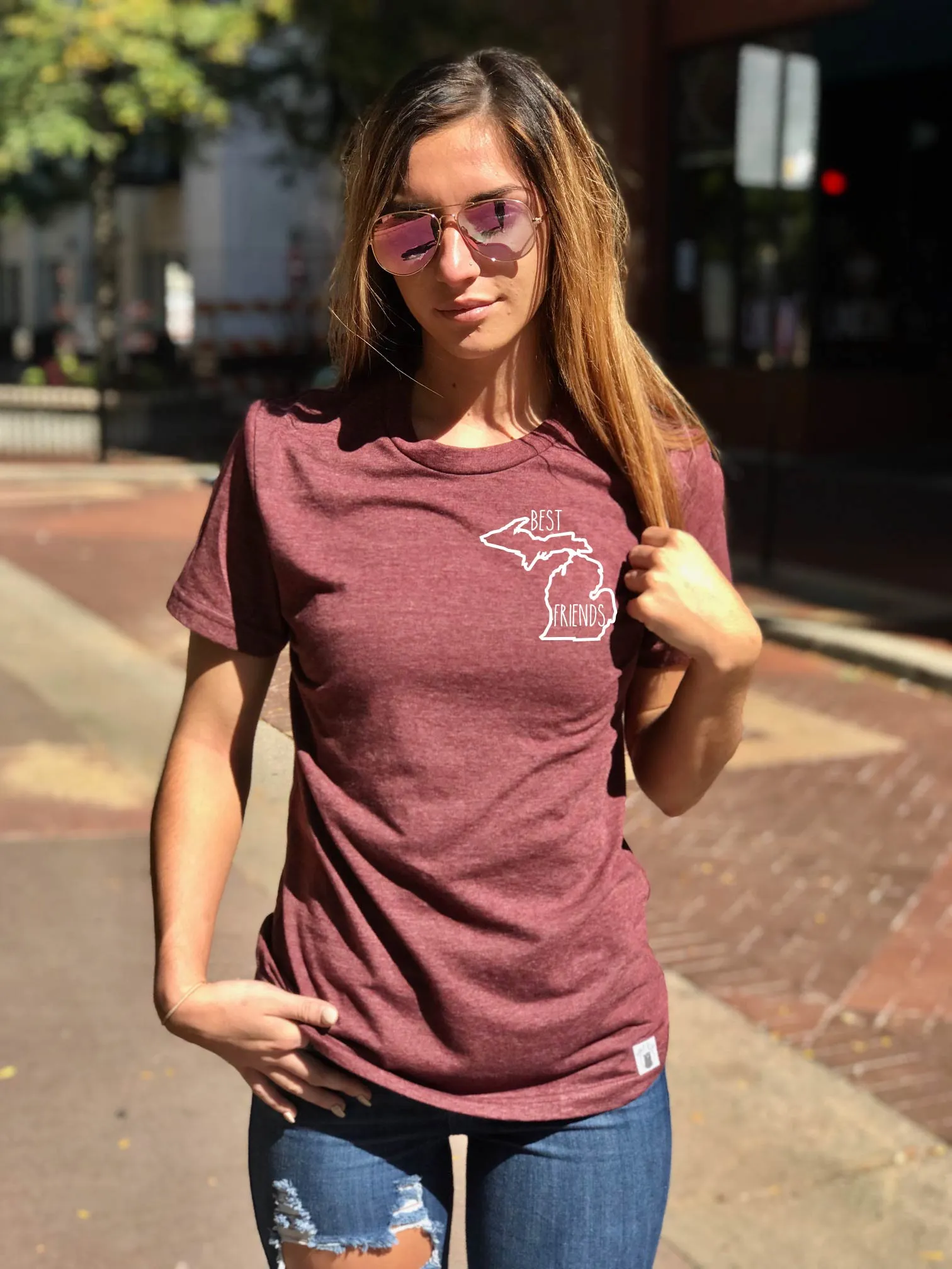 Michigan Best Friends Pocket Shirt