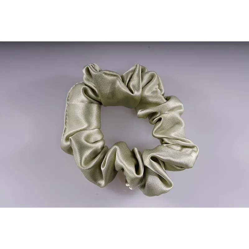 Midi Silk Scrunchies - Olive - Dropshipping