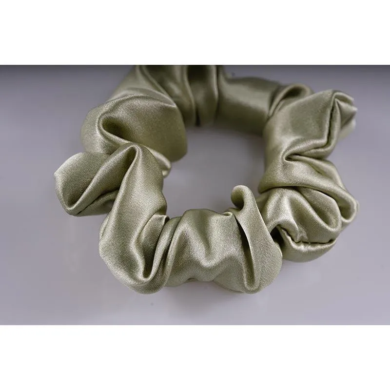 Midi Silk Scrunchies - Olive - Dropshipping