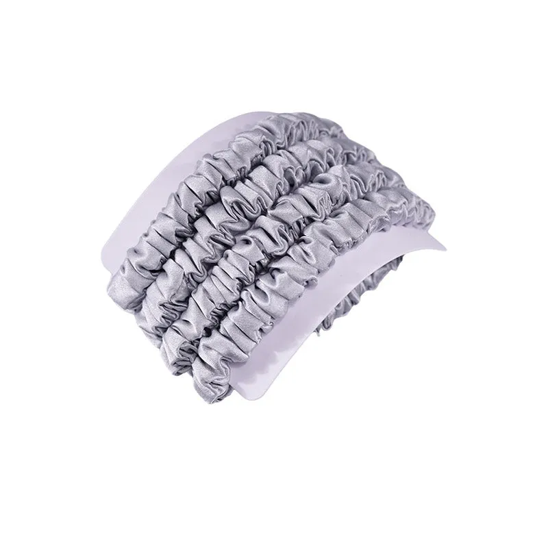 Mini silk scrunchies - Silver - 4 pack - dropshipping