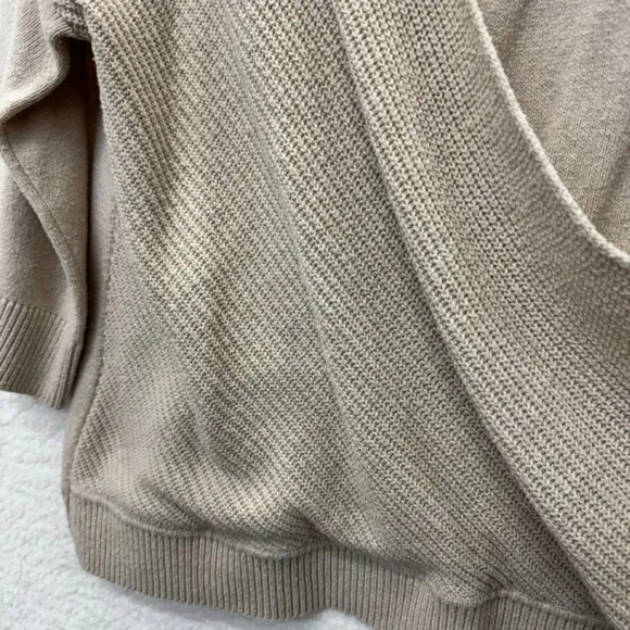 M/L - CHARLI - Tan Wrap Camel Wool Knit Sweater Rent the Runway RTR $182 msrp
