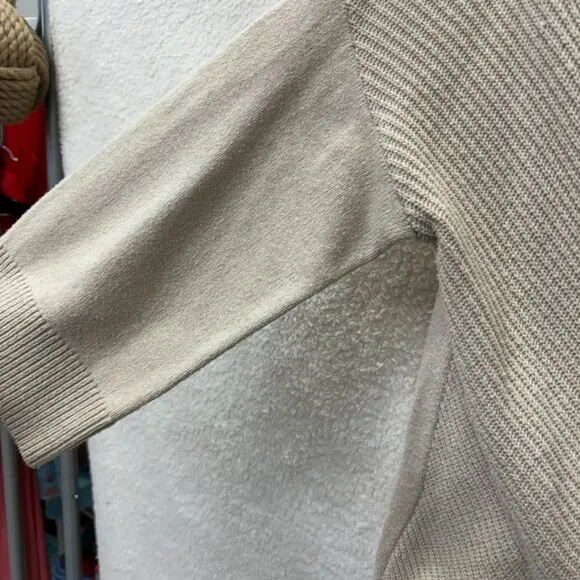 M/L - CHARLI - Tan Wrap Camel Wool Knit Sweater Rent the Runway RTR $182 msrp
