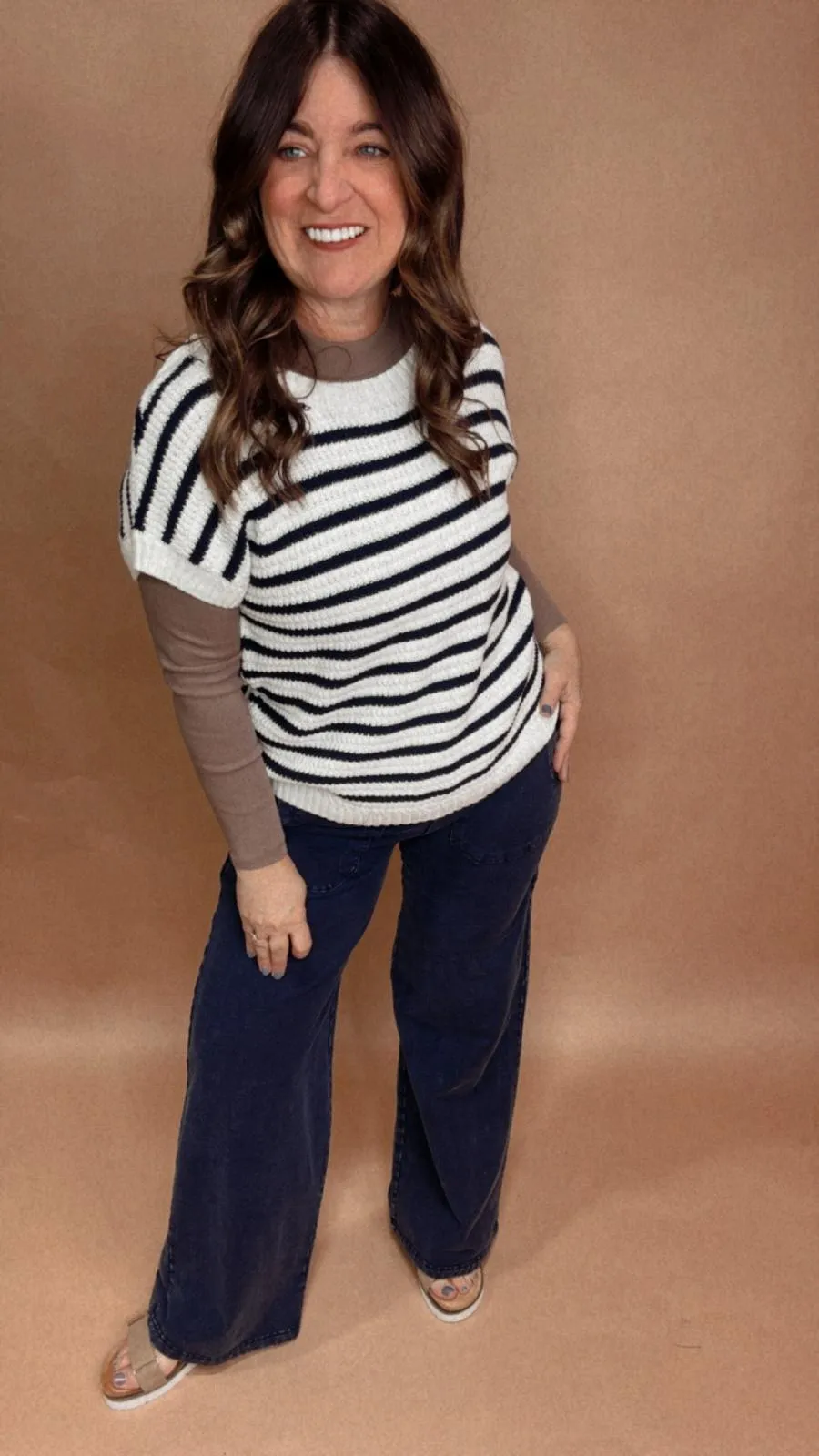Mock Neck Layering Top in Mocha