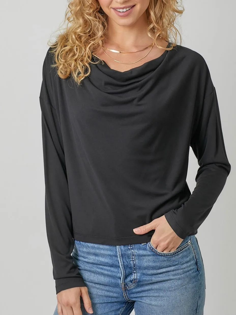 Modal Cowl Top - Black