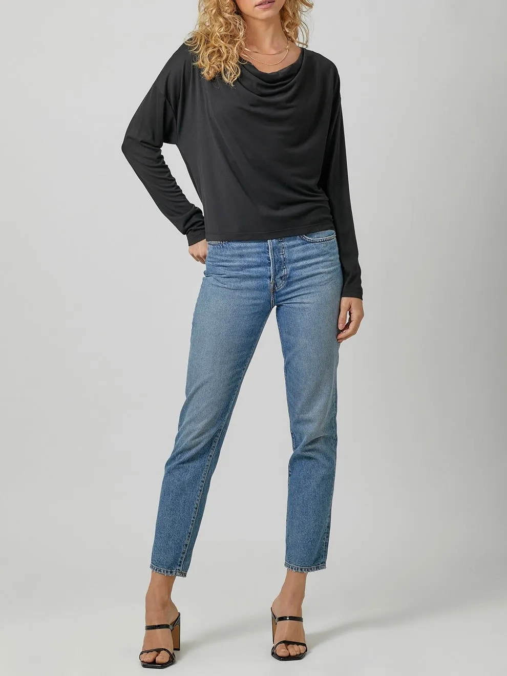 Modal Cowl Top - Black