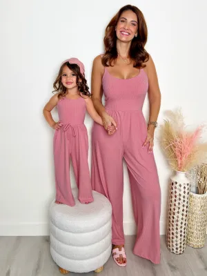 Mommy and Me Blushing Beauties Pink Jumpsuit