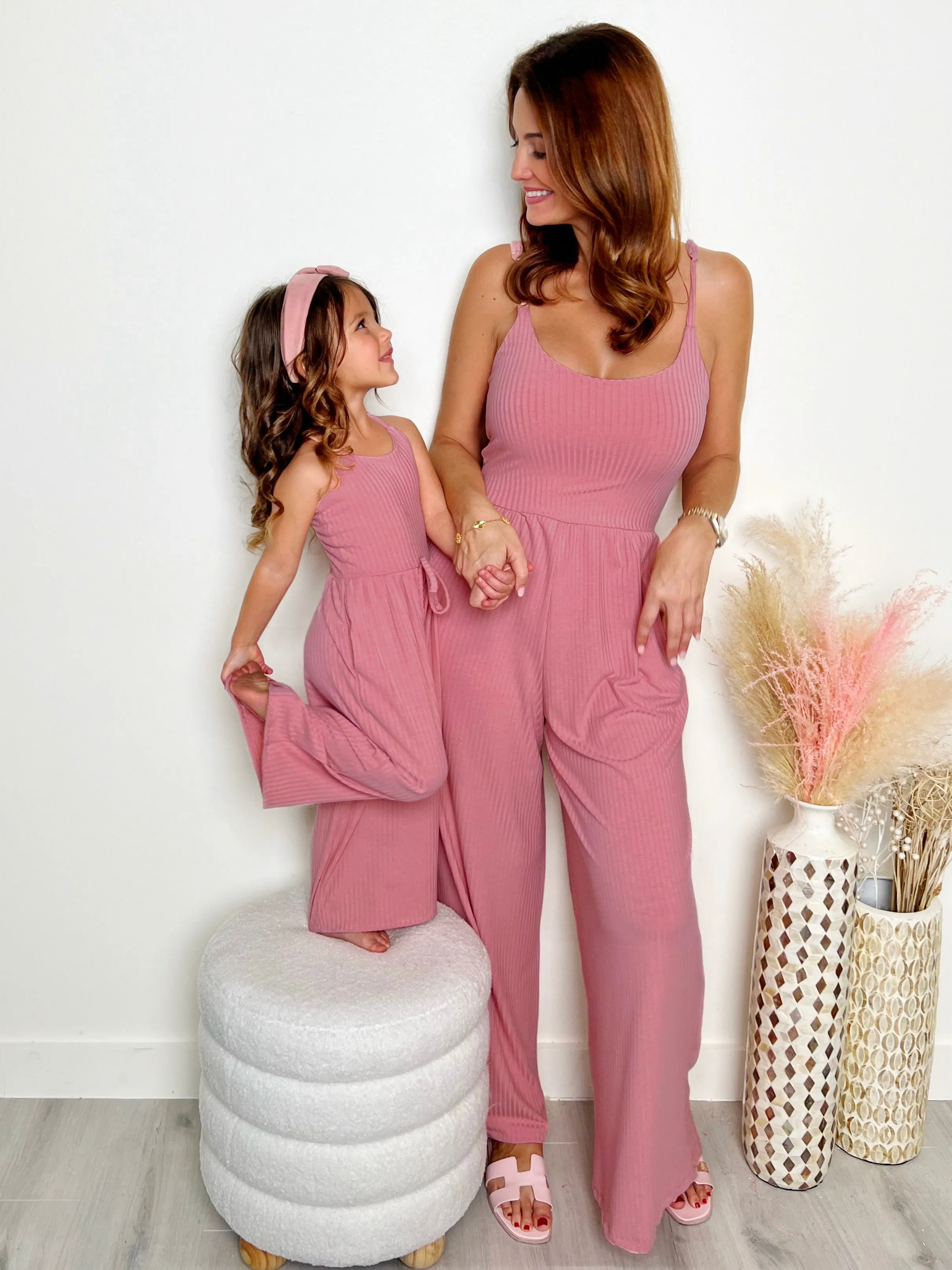 Mommy and Me Blushing Beauties Pink Jumpsuit