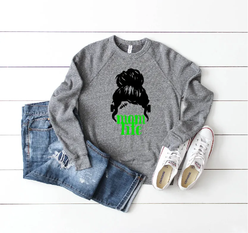 Momster Frankenstein Sweatshirt | Halloween Sweatshirt | Unisex Triblend Sweatshirt